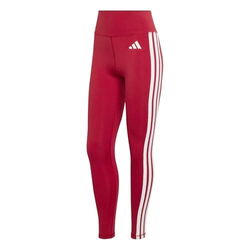 Image of adidas Women's Optime Essentials 3 Stripes 7/8 Leggings, Active Maroon/White, M