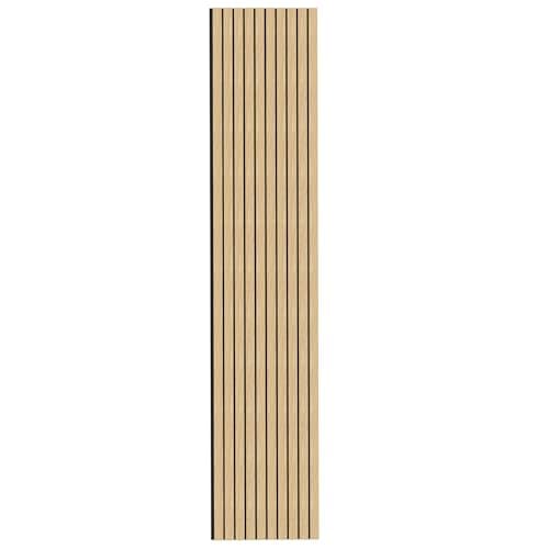 Image of Tuda Grass Direct Luxury Acoustic Wall Series 2 Wide Slatted 3D Wood Veneer Panels - 240cm x 60cm - Oak