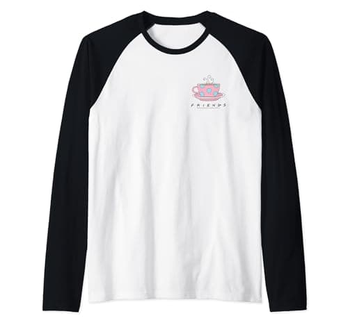 Image of Friends Coffee Cup Raglan Baseball Tee