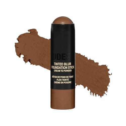 Image of Nudestix Nudies Tinted Blur Foundation Stick, Matte Cream Powder Multitask Makeup to Tint, Blur, Blot Skin and Sculpt Face, Lightweight, Natural Matte Finish, Shade: Deep 9.5, 0.2 fl oz (6.2 g)