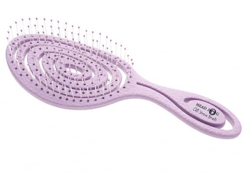 Image of Head Jog 08 Paddle Brush with Flexible Soft Pin Bristles – Gentle Brushing Straw Brush, Detangling for Wet or Dry Hair – Suitable for Straight, Curly and Wavy Hair Types (Original Collection Heather)