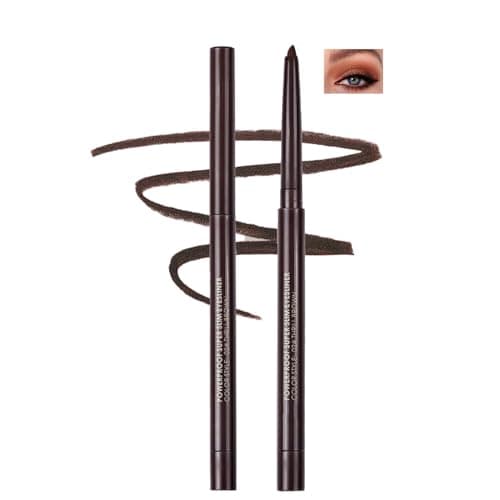 Image of Dark Brown Waterproof Eyeliner Pencil – Long-Lasting Gel Formula, Smudge-Proof, Quick-Dry, Fine Tip for Precise or Bold Eye Looks, Smooth & Natural Application