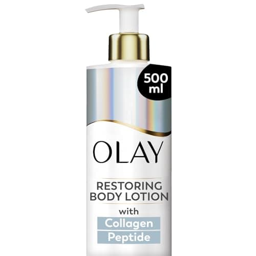 Image of Olay Collagen Peptide Restoring Body Lotion, 24HR Moisturising Cream Body Skin Care, Improves Elasticity, Collagen Peptide Vitamin B3 and Glycerin, Visibly Moisturised Skin, No Greasy Residue, 500ml