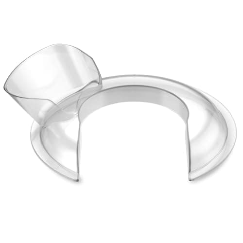 Image of Pouring Shield for KitchenAid 4.5-5QT Tilt-Head Stand Mixers, Secure Fit Splatter Guard for KitchenAid Stainless Steel Bowl and Dishwasher Safe (Clear)