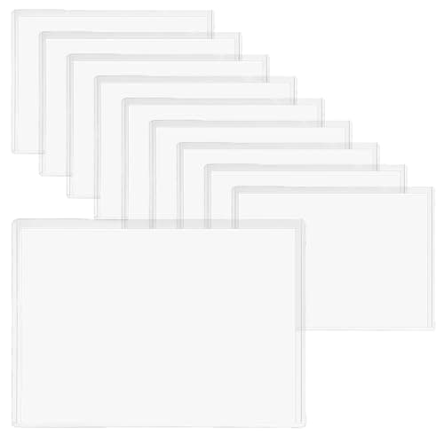 Image of ZSUIQIN 10 Pcs A3 Thickened Menu Holders, Transparent Plastic Box, Document Paper Organizers Case, Clear Poster Holder, Plastic Display Folders, for Office School Home Restaurant (Horizontal)