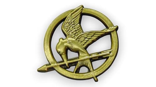 Image of The Hunger Games, Mockingjay Pin Badge 33mm x 38mm, 2mm thick. Perfect for Backpacks, Jackets, and Hats, Iconic Movie Merchandise - A Symbol of Rebellion and Hope