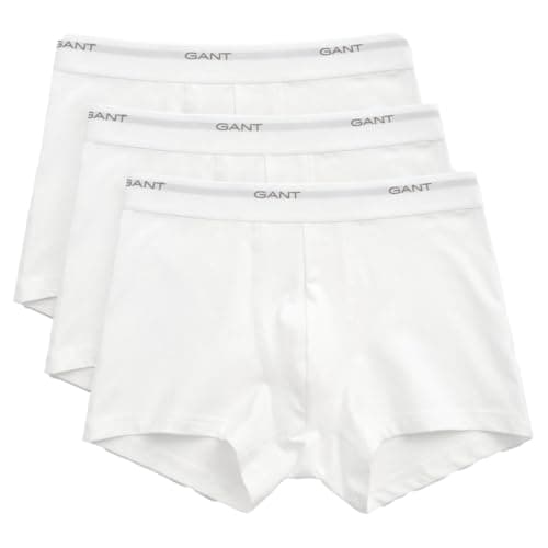 Image of GANT Men's Core Trunk Boxer Shorts Pack of 3, White, 3XL