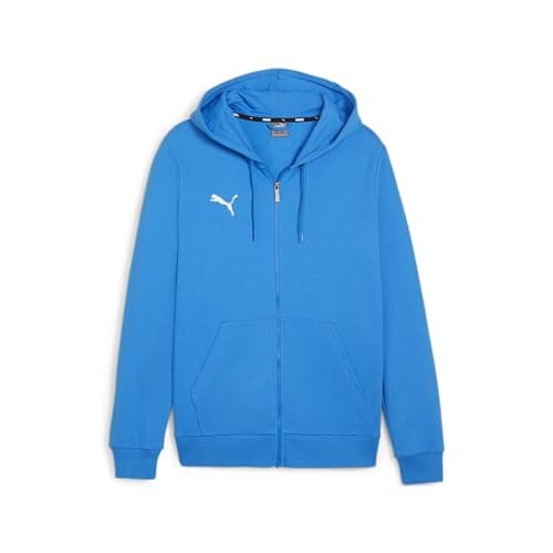 Image of PUMA Mens Teamgoal Casuals Hooded Jacket Sweat, Ignite Blue-puma White, L EU
