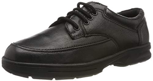 Image of Mens Real Leather Lightweight Wide Fit Soft Comfort Shoes Black Or Brown By Dr Keller (Size 10, Black)