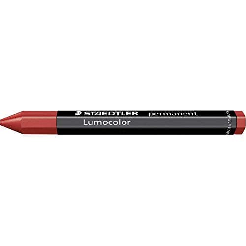 Image of STAEDTLER 236-2 Lumocolor Omnigraph Permanent Marking Crayons - Red (Pack of 12)