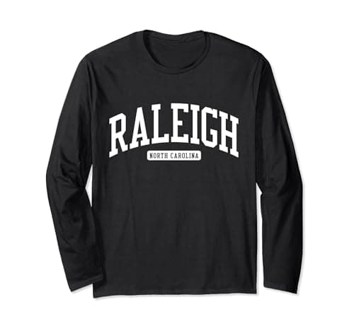 Image of Raleigh North Carolina NC College University Style Long Sleeve T-Shirt