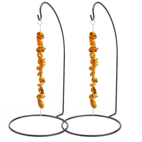 Image of Espetada Hanging Kebab Stand - Set of 2 - Hanging Kebab Skewer Holder for Creative Food Service