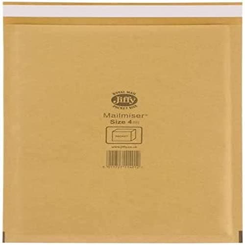 Image of Jiffy Mailmiser Protective Envelopes Bubble-lined No.4 White 240x320mm Ref JMM-WH-4 [Pack of 50]