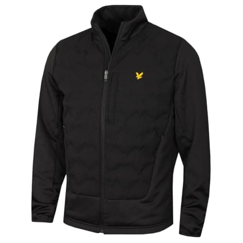 Image of Lyle & Scott Mens Welded Check Fleece Jacket - Jet Black - M
