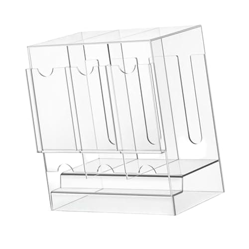 Image of APGLSXY Clear ABS Card Holder Box with Push Mechanism Card Dispenser