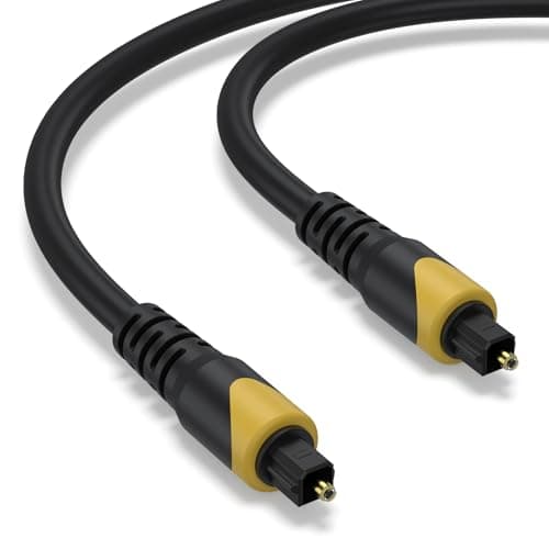 Image of Optical Cable for Soundbar to TV, Optical Cable, 1.8M / 6FT [Alloy Case, Nylon Braided, 24K Gold-Plated] Digital Optical Audio Cable Toslink, Compatible with Samsung, LG, Sony, Xbox etc. (1m)