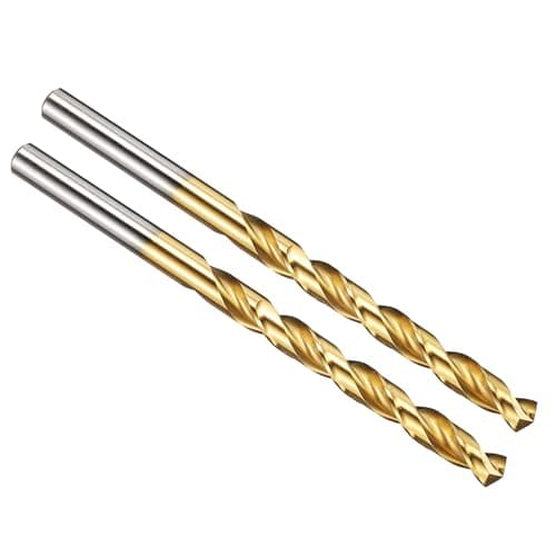 Image of PATIKIL 6mm Drill Bit, M42 8% Cobalt High-Speed Steel Jobber Straight Shank 135° Titanium Nitride (TiN) Coated for Hard Metal Stainless Steel - 2 Pack