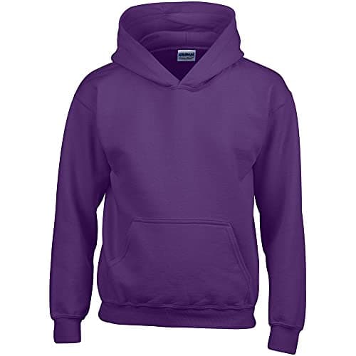 Image of GILDAN Heavy Blend Childrens Unisex Hooded Sweatshirt Top/Hoodie (S) (Purple)