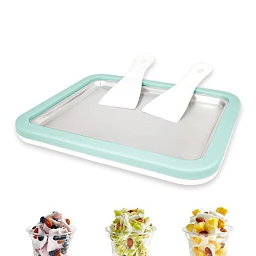 Image of climafusion Rolled Ice Cream Maker, Stainless Steel Instant Icecream Machine for Home Kids Gelato DIY Parent-Child Activities Mint Green
