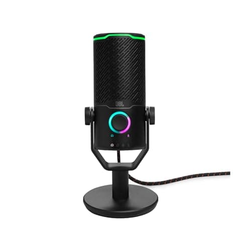 Image of JBL Quantum Stream Studio Triple Condenser USB Microphone with Four Cardioid Pick-Up Patterns for Smooth Streaming, Podcasting, Recording and Gaming, Black