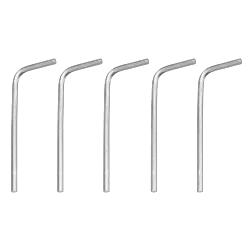 Image of sourcing map 5pcs Hex Key Wrench 3/32" 45# Carbon Steel L-Shape Hexagon SAE Wrenches Repairing Tool for Home DIY Bike Motorcycle Repair, Silver Tone