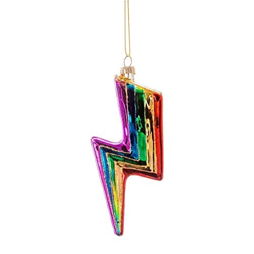 Image of Sass & Belle Rainbow Lightning Bolt Shaped Bauble