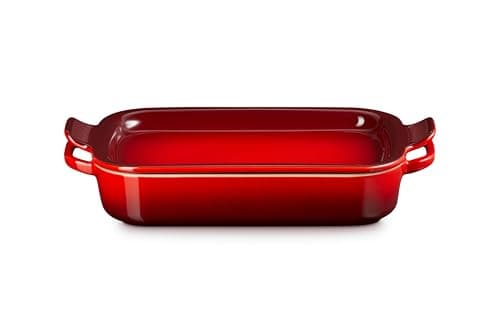 Image of Le Creuset Stoneware Rectangular Dish with Platter Lid, 3 qt., Cerise