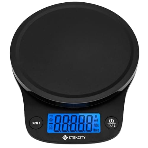Image of Etekcity EK9000 0.1g Food Kitchen Scale, Digital Ounces and Grams for Cooking, Baking, Meal Prep, Dieting, and Weight Loss, 11 Pounds, Black, 5kg