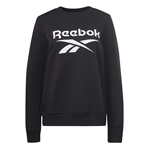 Image of Reebok Women's Identity Big Logo Crew Long Sleeve Sweatshirt, Black, XL