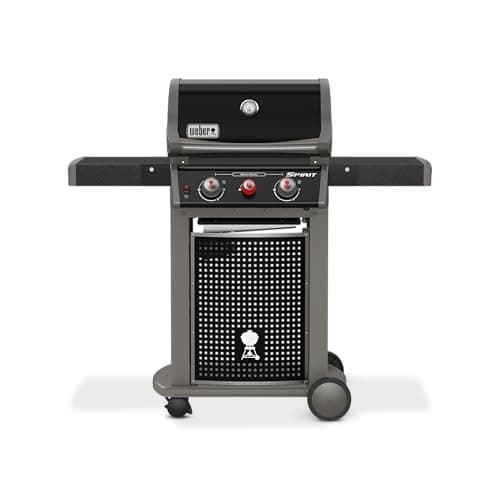 Image of Weber Spirit Classic E-220S Gourmet Barbecue System Gas Barbecue / 2 Burners Including Sear Zone, Porcelain-Enamelled Lid and Cast Iron Cooking Grates, Foldable Side Tables, Durable Wheels, Black