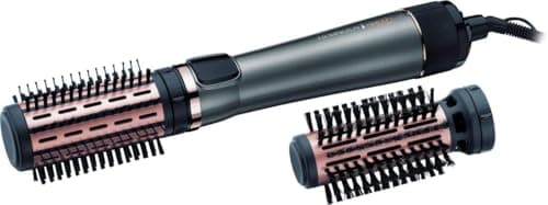 Image of Remington hot air brush rotating (automatic) Keratin Protect (incl. 3 attachments: 2 round brushes + hairline booster for more volume, keratin ceramic coating enriched with almond oil) AS8810