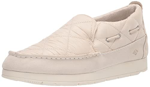 Image of Sperry Mens Shoes Women's Moc Sider Moccasin, Ivory Nylon, 10 UK