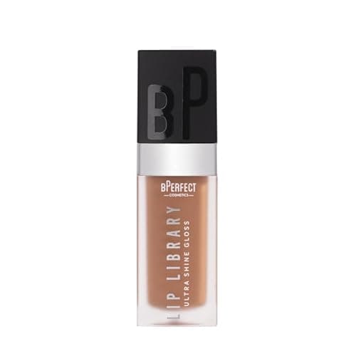 Image of BPerfect Lip Library Lip Gloss – High-Shine Hydrating Gloss with Jojoba Oil – Shades Starstruck (Warm Brown Nude)