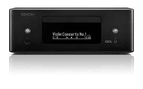 Image of Denon RCD-N12DAB Compact System, HiFi Amplifier, CD Player, Internet Radio, Music Streaming, HEOS Multiroom, Bluetooth and WiFi, AirPlay 2, Alexa Compatible, 2 Optical TV Inputs, DAB+ Radio