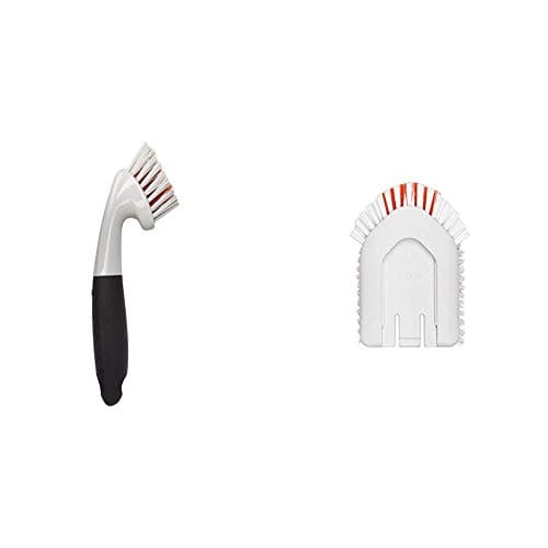 Image of OXO Good Grips Grout Brush & Good Grips Extendable Tub and Tile Brush Refill, Multi-Colour
