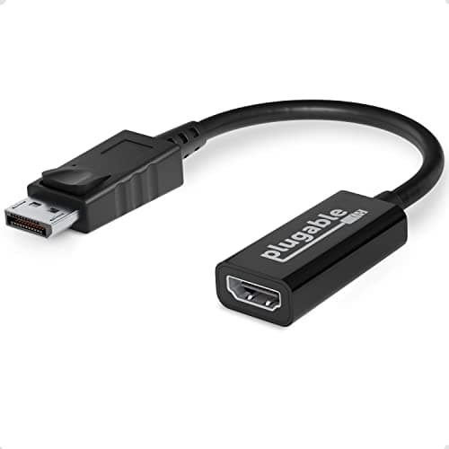 Image of Plugable Active DisplayPort to HDMI Adapter, Driverless Connect any DisplayPort-Enabled PC or Tablet to an HDMI Monitor, TV or Projector for Ultra-HD Streaming (HDMI 2.0 up to 4K 3840x2160 @60Hz)