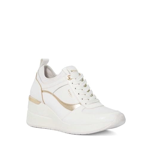 Image of Dune London Ladies ELARAH Flatform Trainers Size UK 5 White