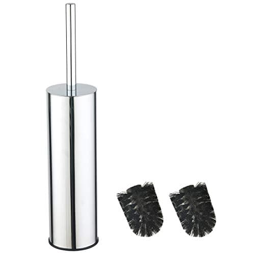 Image of BGL 304 Stainless Steel Toilet Brush Long Bucket Stand Round Toilet Brush with Holder Chrome