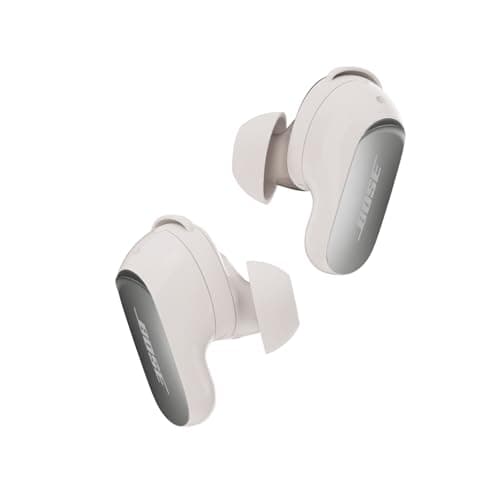 Image of Bose QuietComfort Ultra Bluetooth Earbuds (2nd Gen), Wireless Noise Cancelling earbuds, Up to 6 hours battery, IPX4 Rating, Immersive Audio, Deep Bass, White Smoke (Renewed)