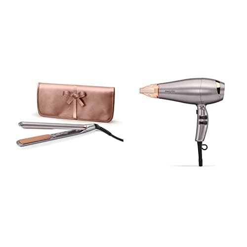 Image of BaByliss Elegance 235C Hair Straighteners, Floating Ceramic Plates, Smooth Styling, Worldwide Use & Elegance 2100 Hair Dryer