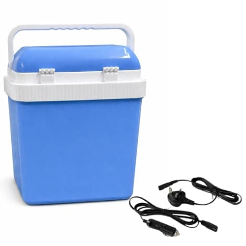 Image of Trendi 24L Electric Cooler & Warmer – 12V DC Car Plug & 240V AC Portable Thermoelectric Cool Box for Food & Drinks, Hot & Cold Storage for Travel, Camping, Picnic & Road Trips