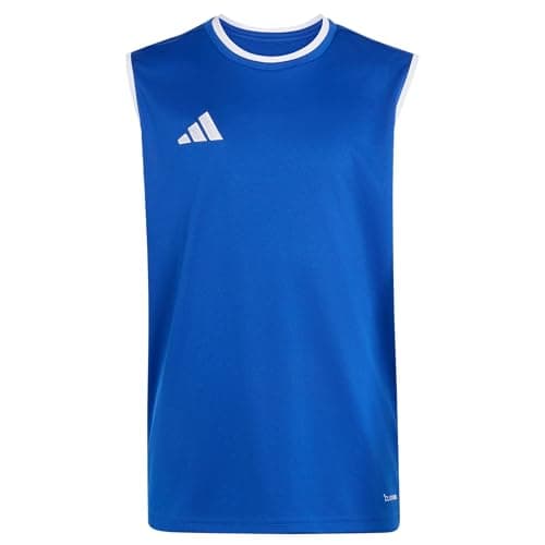 Image of adidas Unisex Kids Entrada26 Sleeveless Jersey Kids, Team Royal Blue/White, 5-6 Years