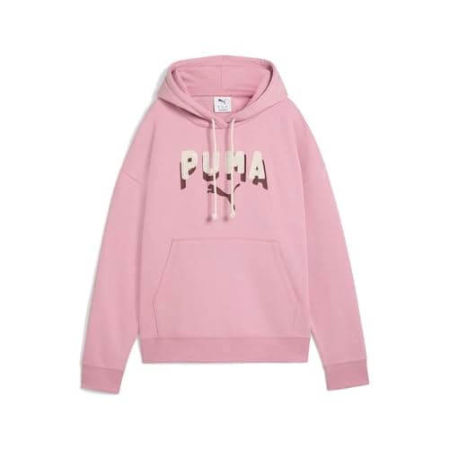 Image of PUMA Women's Graphic Hoodie, Poised Pink Double Up Ah25, S