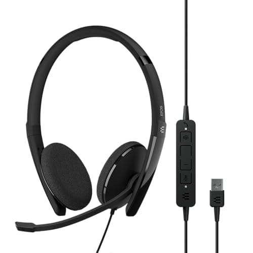 Image of EPOS | Sennheiser ADAPT 160T USB II (1000901) - Wired, Double-Sided Headset – USB Connectivity, MS Teams Certified, UC Optimized – Superior Stereo Sound - Enhanced Comfort - Call Control - Black