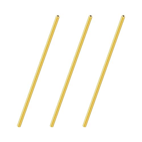 Image of LAVMHAB Round Brass Tube 2mm OD x 0.5mm Wall Thickness x 200mm Length, Seamless Round Brass Pipes Tubing for DIY Craft (3 Pcs)