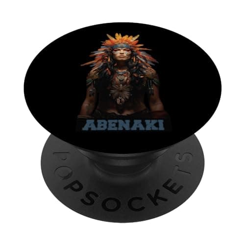 Image of Abenaki American Native Indian Woman Warrior Heritage PopSockets Swappable PopGrip