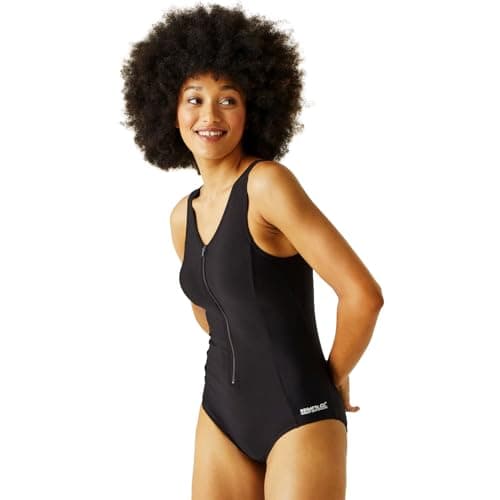Image of Regatta Womens Wakefield Tummy Control Swimming Costume - Black - 10