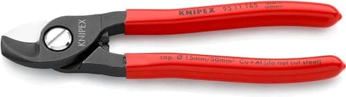 Image of KNIPEX Cable Shears Self-Service Card with Plastic Coating 165 mm, 95 11 165 SB