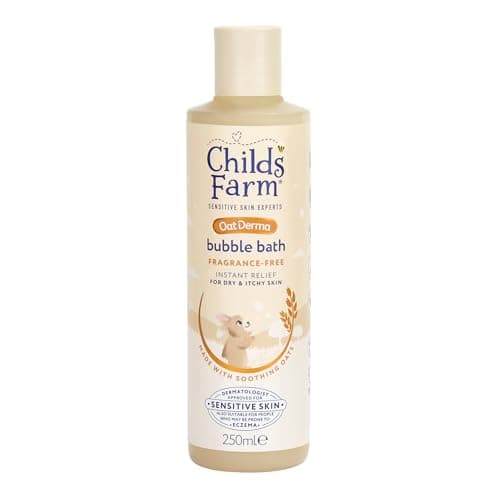 Image of Childs Farm OatDerma Bubble Bath, Fragrance Free, Soothing Hydration for Sensitive Skin, Baby, 250ml