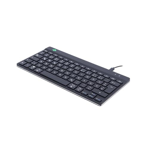 Image of R-Go Tools Compact Break Keyboard - QWERTZ (DE layout) - Featuring Break Indicator, Ergonomic Flat design, Wired USB-C/USB-A Connection - Windows/Mac/Linux Compatible
